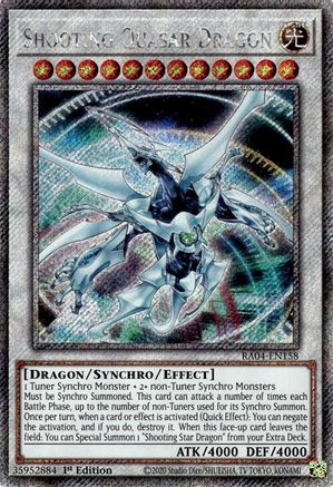 Image of Shooting Quasar Dragon (Platinum Secret Rare) (RA04-EN158) - Quarter Century Stampede 1st Edition