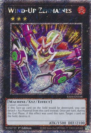 Image of Wind-Up Zenmaines (Platinum Secret Rare) (RA04-EN168) - Quarter Century Stampede 1st Edition
