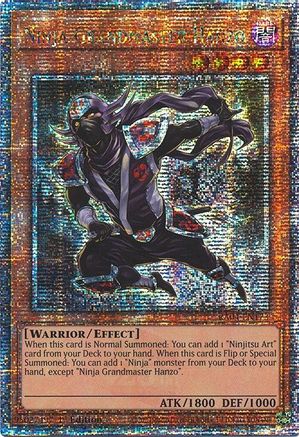 Image of Ninja Grandmaster Hanzo (Quarter Century Secret Rare) (RA04-EN173) - Quarter Century Stampede 1st Edition