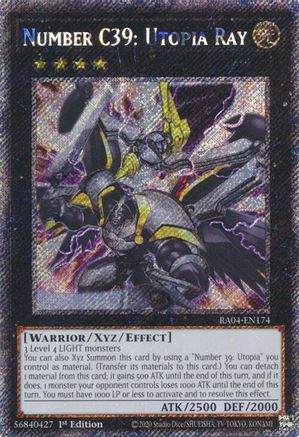 Image of Number C39: Utopia Ray (Platinum Secret Rare) (RA04-EN174) - Quarter Century Stampede 1st Edition