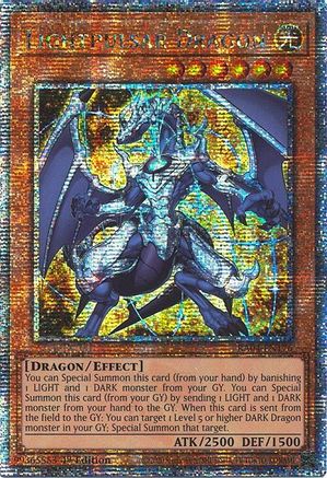 Image of Lightpulsar Dragon (Quarter Century Secret Rare) (RA04-EN176) - Quarter Century Stampede 1st Edition