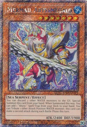 Image of Mermail Abyssmegalo (Platinum Secret Rare) (RA04-EN191) - Quarter Century Stampede 1st Edition