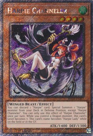 Image of Harpie Channeler (Platinum Secret Rare) (RA04-EN207) - Quarter Century Stampede 1st Edition