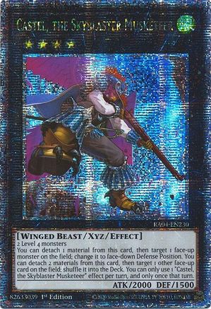 Image of Castel, the Skyblaster Musketeer (Quarter Century Secret Rare) (RA04-EN230) - Quarter Century Stampede 1st Edition
