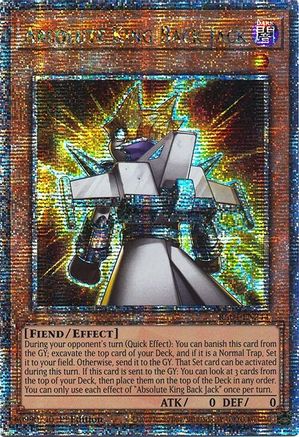 Image of Absolute King Back Jack (Quarter Century Secret Rare) (RA04-EN244) - Quarter Century Stampede 1st Edition