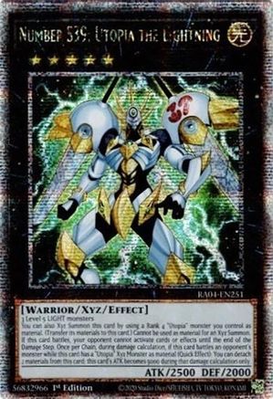 Image of Number S39: Utopia the Lightning (Quarter Century Secret Rare) (RA04-EN251) - Quarter Century Stampede 1st Edition