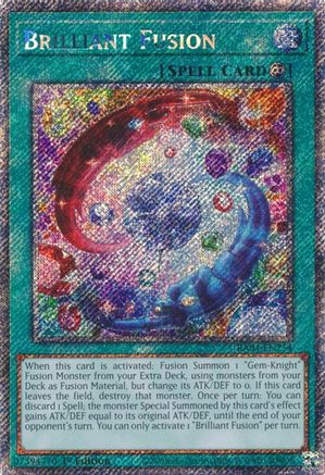 Image of Brilliant Fusion (Platinum Secret Rare) (RA04-EN254) - Quarter Century Stampede 1st Edition