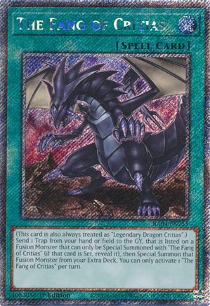 Image of The Fang of Critias (Platinum Secret Rare) (RA04-EN255) - Quarter Century Stampede 1st Edition
