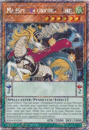 Image of Majespecter Unicorn - Kirin (Platinum Secret Rare) (RA04-EN260) - Quarter Century Stampede 1st Edition