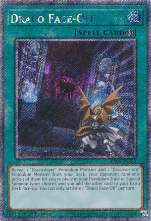 Image of Draco Face-Off (Platinum Secret Rare) (RA04-EN262) - Quarter Century Stampede 1st Edition