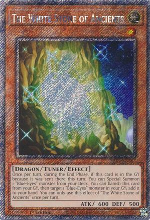 Image of The White Stone of Ancients (Platinum Secret Rare) (RA04-EN267) - Quarter Century Stampede 1st Edition