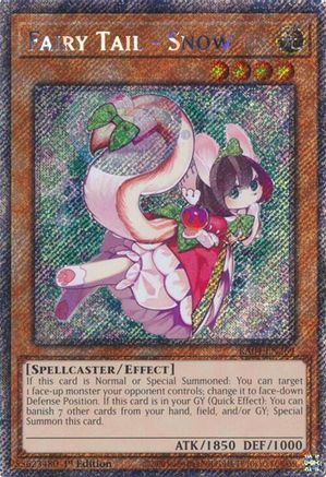 Image of Fairy Tail - Snow (Platinum Secret Rare) (RA04-EN269) - Quarter Century Stampede 1st Edition