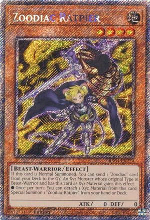 Image of Zoodiac Ratpier (Platinum Secret Rare) (RA04-EN274) - Quarter Century Stampede 1st Edition