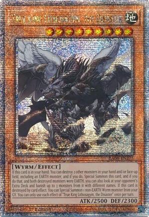 Image of True King Lithosagym, the Disaster (Quarter Century Secret Rare) (RA04-EN275) - Quarter Century Stampede 1st Edition