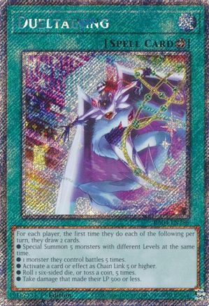 Image of Dueltaining (Platinum Secret Rare) (RA04-EN286) - Quarter Century Stampede 1st Edition