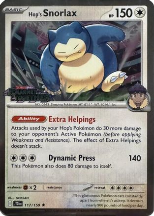 Image of Hop's Snorlax (Cosmos Holo) 117/159  - Holofoil Miscellaneous Cards & Products - Promo