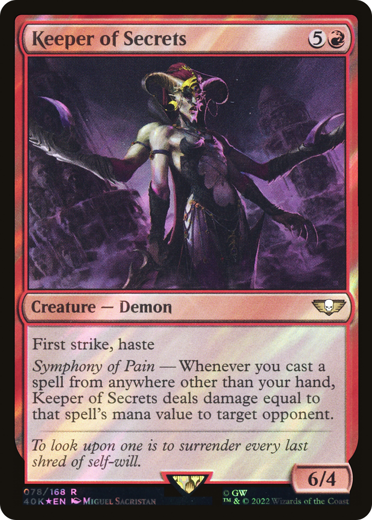 Image of Keeper of Secrets (Surge Foil) (40K-078) - Warhammer 40,000 Commander Foil