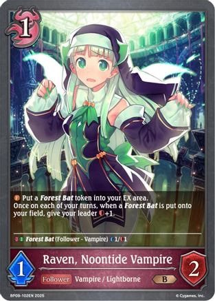 Image of Raven, Noontide Vampire (BP09-102EN) - BP09 Duet of Dawn and Dusk