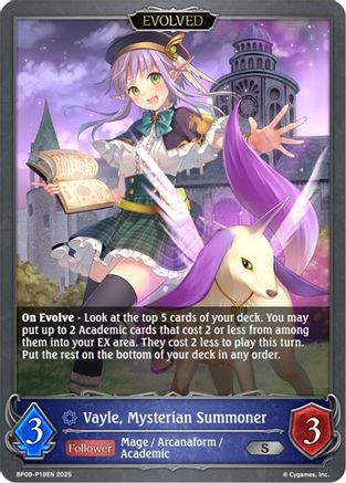 Image of Vayle, Mysterian Summoner (Evolved) - P19 (Foil) (BP09-P19EN) - BP09 Duet of Dawn and Dusk