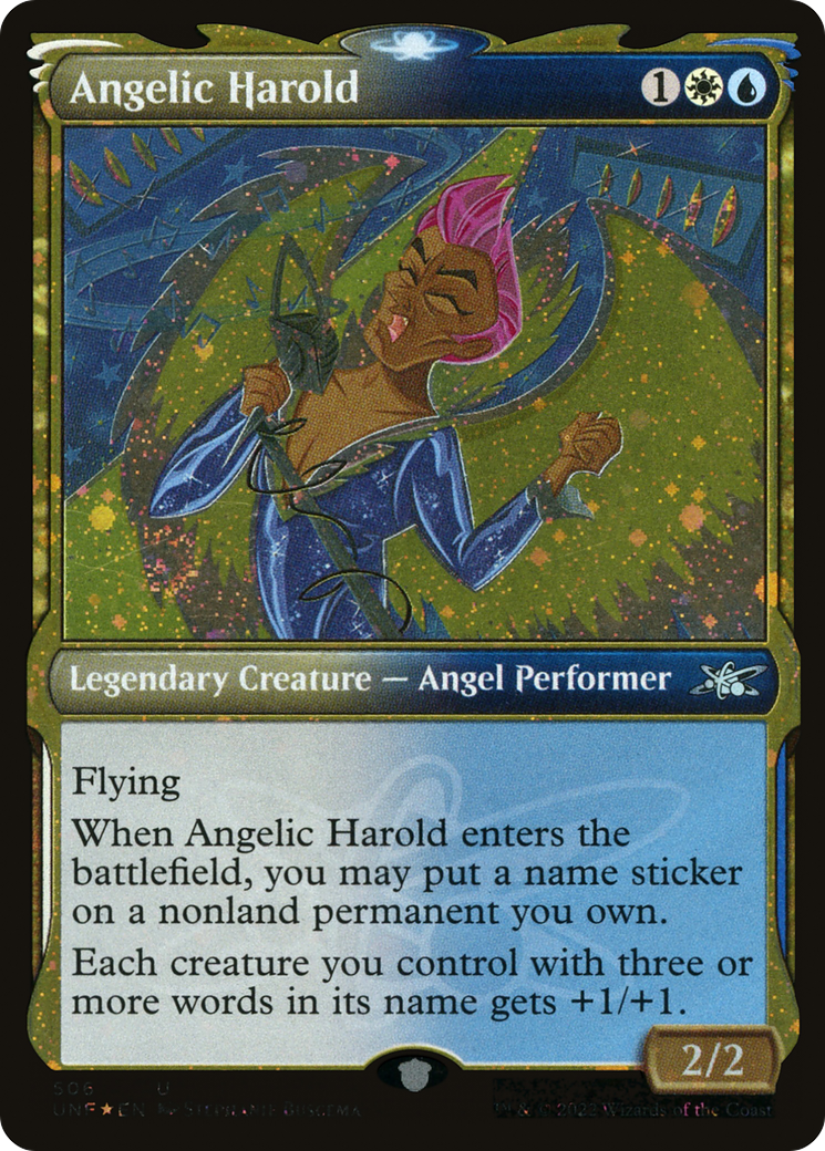 Image of Angelic Harold (Showcase) (Galaxy Foil) (UNF-506) - Unfinity: (Showcase) Foil