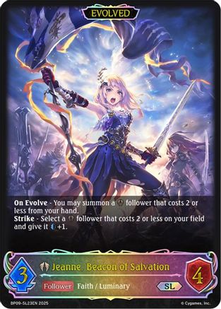 Image of Jeanne, Beacon of Salvation (Evolved) (SL) (BP09-SL23EN) - BP09 Duet of Dawn and Dusk