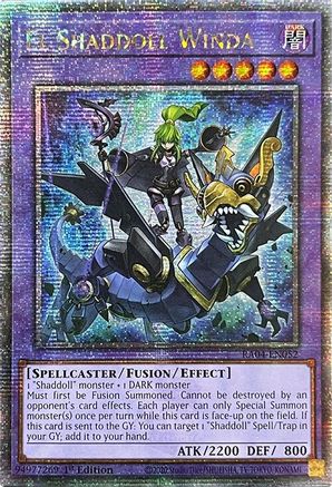 Image of El Shaddoll Winda (Quarter Century Secret Rare) (RA04-EN052) - Quarter Century Stampede 1st Edition