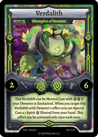 Image of Verdalith - Champion of Demeter (FST-010) - Divine Champions Firestorm Holo