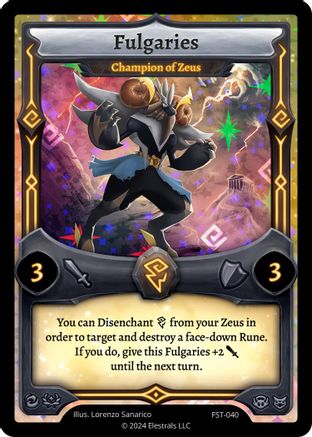 Image of Fulgaries - Champion of Zeus (FST-040) - Divine Champions Firestorm Holo