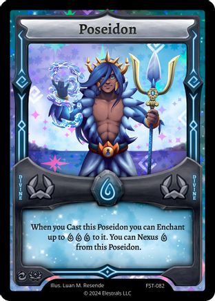 Image of Poseidon (FST-082) - Divine Champions Firestorm Holo