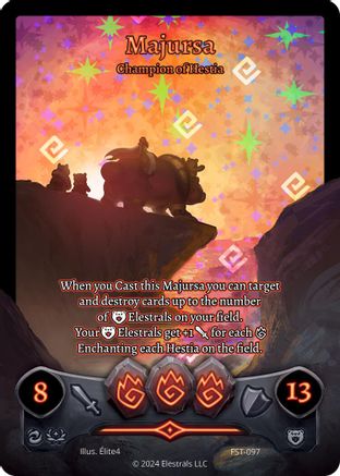 Image of Majursa - Champion of Hestia (Full Art) (FST-097) - Divine Champions Firestorm Holo