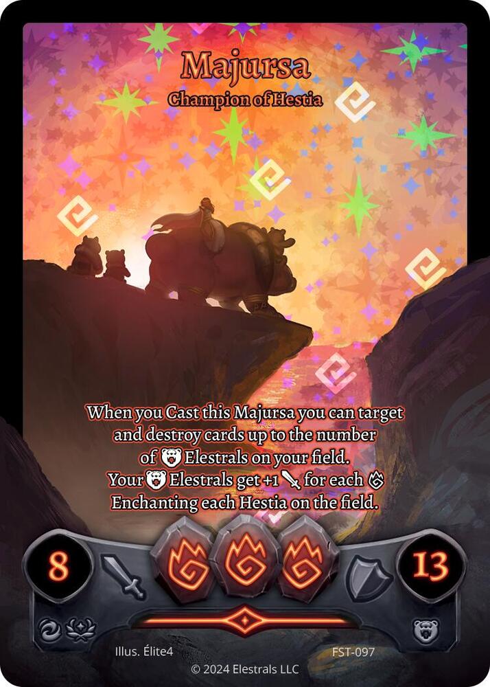 Image of Majursa - Champion of Hestia (Full Art) - Divine Champions: Firestorm (FST)