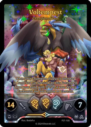 Image of Voltempest - Champion of Zeus (Full Art) (FST-100) - Divine Champions Firestorm Holo