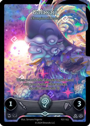 Image of Galaxair - Champion of Aeolus (Full Art) (FST-102) - Divine Champions Firestorm Holo