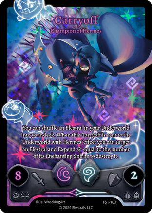 Image of Carryoff - Champion of Hermes (Full Art) (FST-103) - Divine Champions Firestorm Holo
