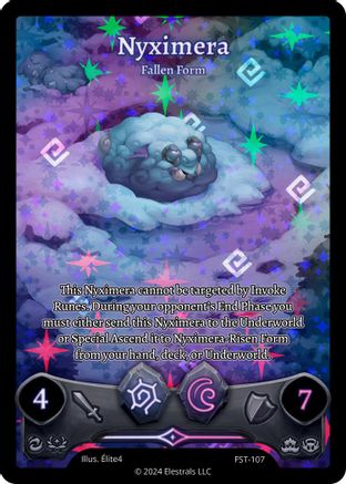Image of Nyximera - Fallen Form (Full Art) (FST-107) - Divine Champions Firestorm Holo