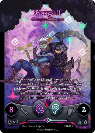Image of Carryoff - Champion of Hermes (Box Topper) (FST-125) - Divine Champions Firestorm Holo