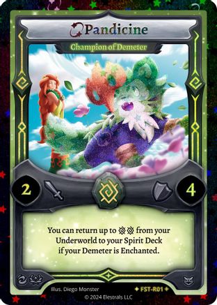 Image of Pandicine - Champion of Demeter (Stellar) (FST-R01) - Divine Champions Firestorm Reverse Holo