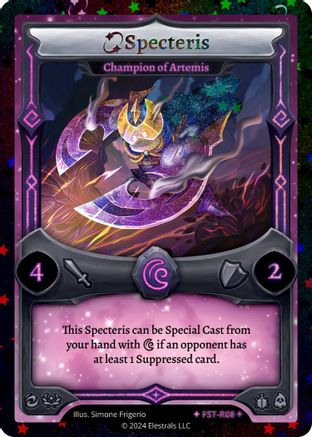 Image of Specteris - Champion of Artemis (Stellar) (FST-R08) - Divine Champions Firestorm Reverse Holo