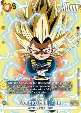 Image of Vegeta (Mini) : DA - FB06-084 (Alternate Art) (FB06-084) - Rivals Clash Holofoil