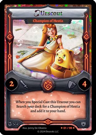 Image of Urscout - Champion of Hestia (Serialized) (/99) - Divine Champions Firestorm Starter Decks Holo