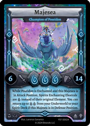 Image of Majesea - Champion of Poseidon (FST-SD024) - Divine Champions Firestorm Starter Decks Holo