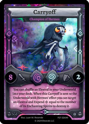 Image of Carryoff - Champion of Hermes (FST-SD049) - Divine Champions Firestorm Starter Decks Holo