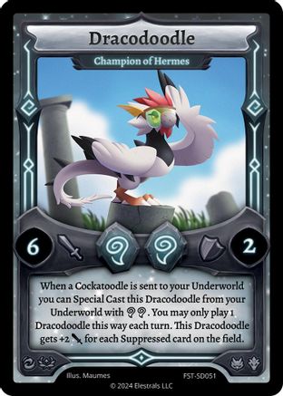 Image of Dracodoodle - Champion of Hermes (FST-SD051) - Divine Champions Firestorm Starter Decks