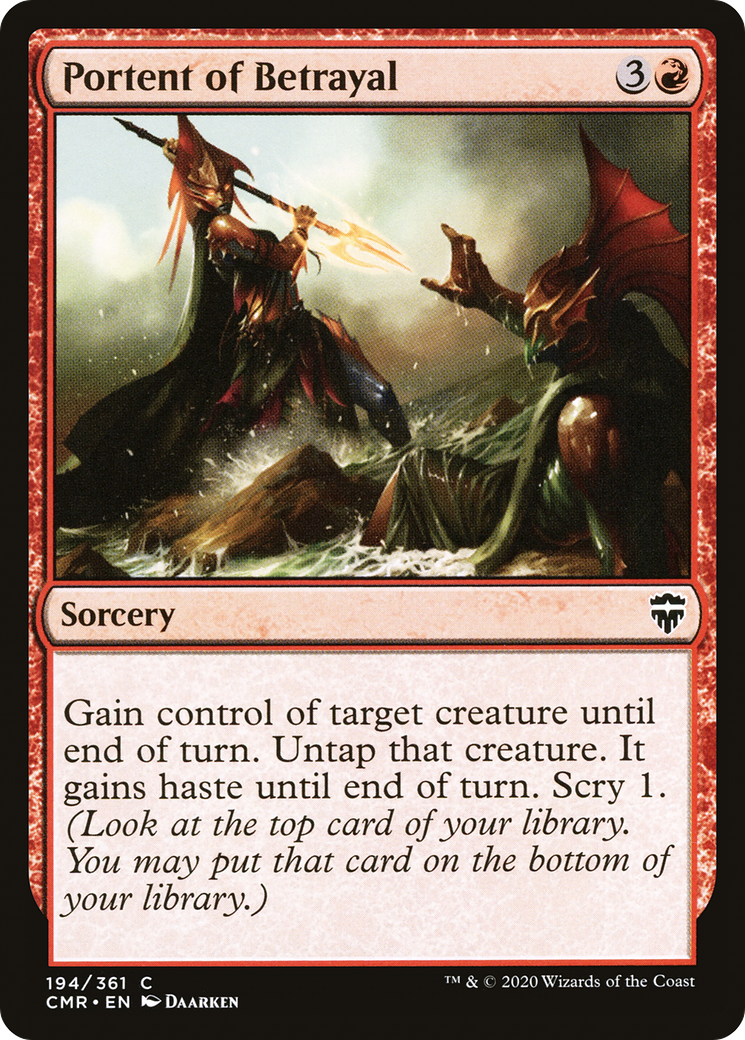 Image of Portent of Betrayal (CMR-194) - Commander Legends Foil
