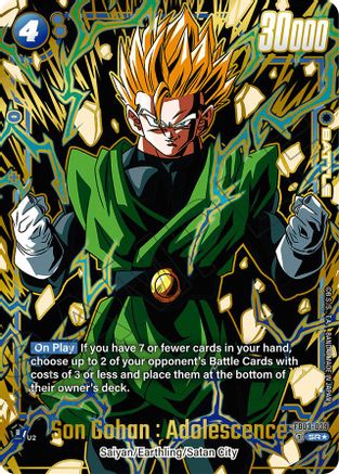 Image of Son Gohan : Adolescence (Alternate Art) (FB03-039) - Raging Roar Alternate Art Reprints Holofoil