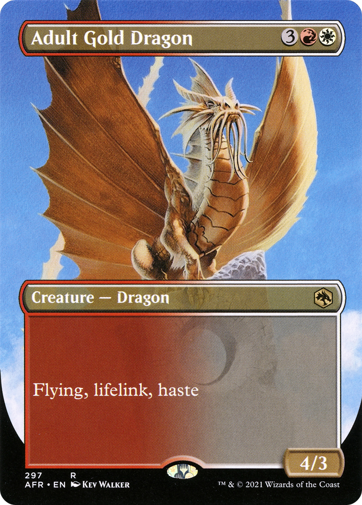 Image of Adult Gold Dragon (Borderless) (AFR-297) - Adventures in the Forgotten Realms (Borderless)