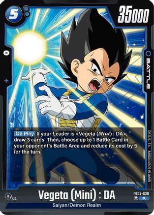 Image of Vegeta (Mini) : DA - FB06-036 (FB06-036) - Rivals Clash Holofoil