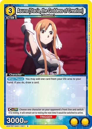 Image of Asuna (Stacia, the Goddess of Creation) (021) (UE07BT/SAO-1-021) - UE07BT Sword Art Online Foil