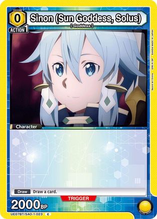 Image of Sinon (Sun Goddess, Solus) (023) (UE07BT/SAO-1-023) - UE07BT Sword Art Online