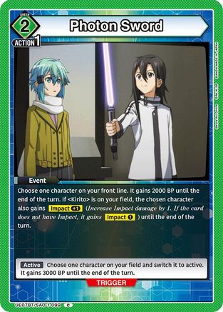 Image of Photon Sword (UE07BT/SAO-1-099) - UE07BT Sword Art Online